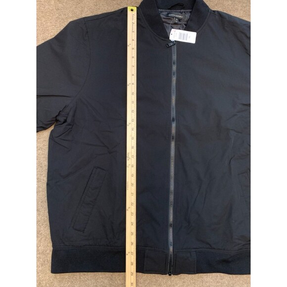Banana Republic Jacket Mens 2XL Bomber Lightweight Repellent Black Preppy Zip Up - Picture 4 of 10